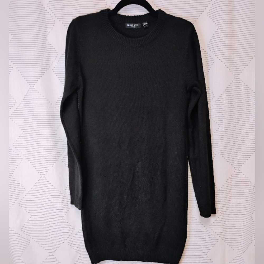 Brave Soul London Black Sweater Dress Size Medium